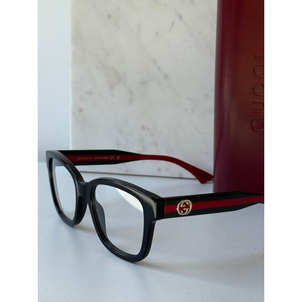 NEW Gucci GG1863O Black Striped Eyeglasses Frames - Picture 4 of 8